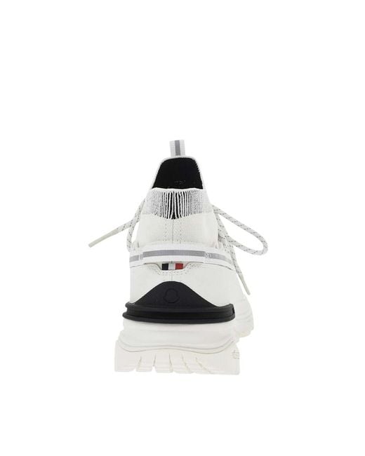 Moncler White Logo Runner Sneakers for men