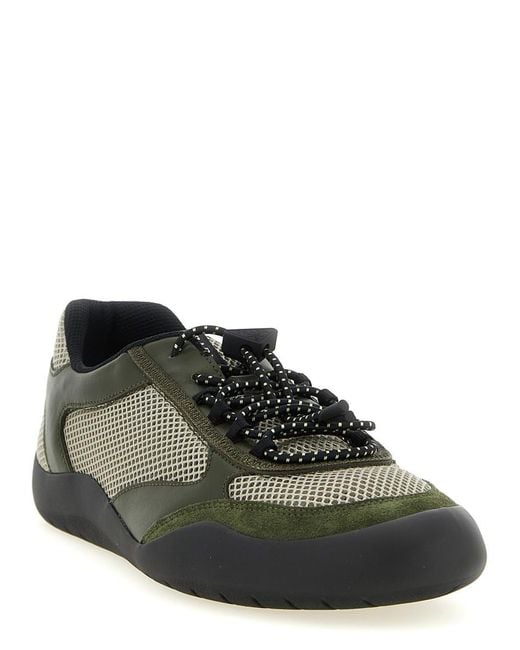 Prada Green Textured Sneakers for men