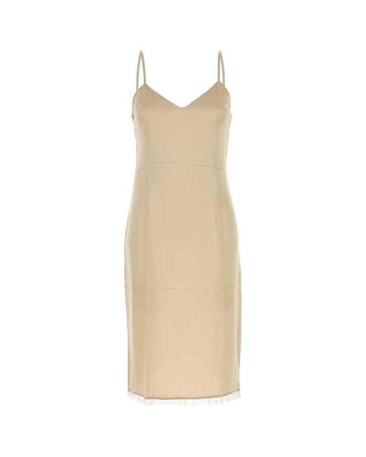 Prada White Satin Crepe Dress