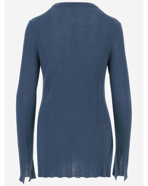 Jil Sander Blue Wool Jersey