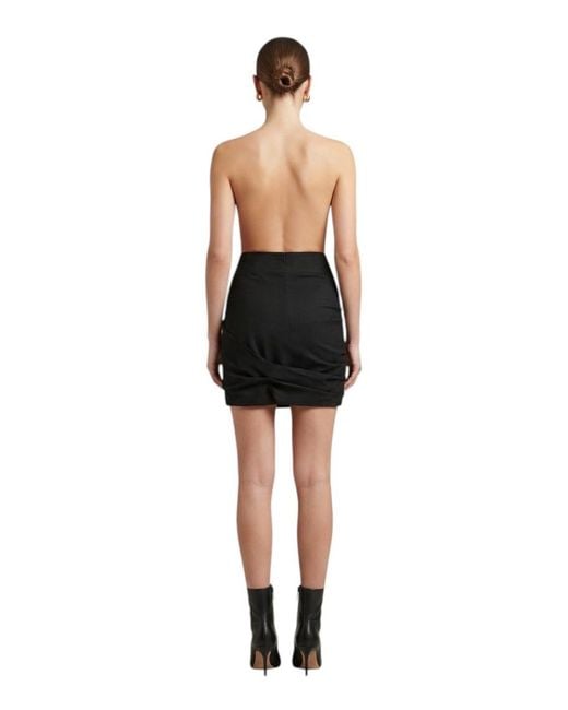 Isabel Marant Black Solid Mini Skirt