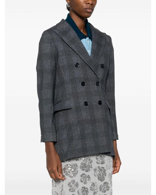 Circolo 1901 Gray Checked Blazer