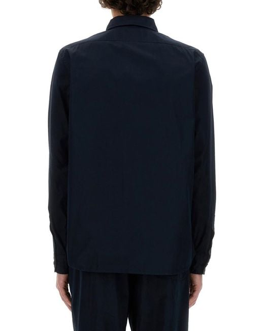 Aspesi Blue Solid Shirt for men