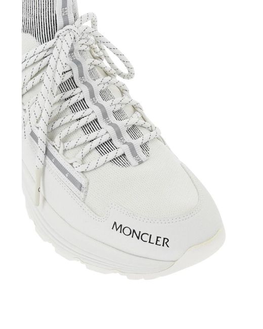 Moncler White Logo Runner Sneakers for men