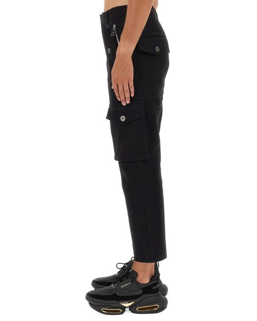 Balmain Black Regular Cargo Pants for men