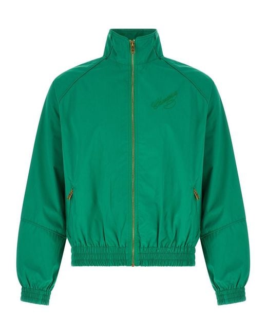 Willy Chavarria Green Logo Zip-Up Jacket for men