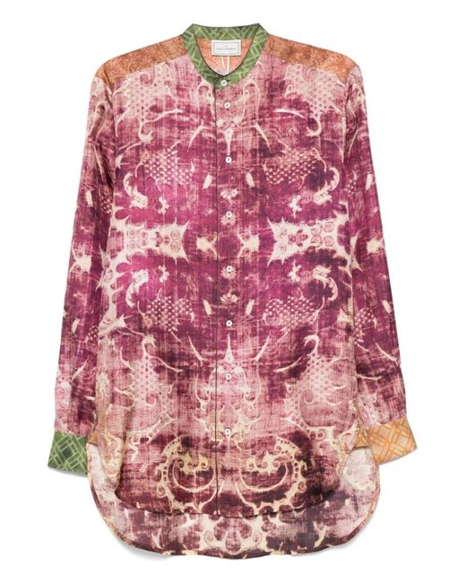 Pierre Louis Mascia Pink Printed Shirt