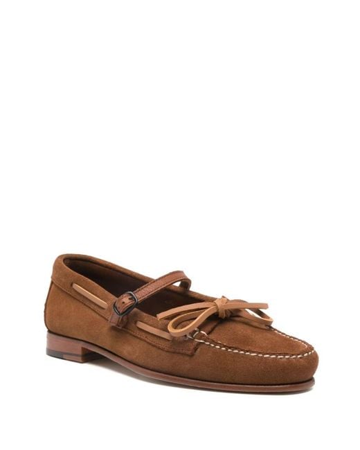 Hereu Brown Lorea Suede Leather Loafers