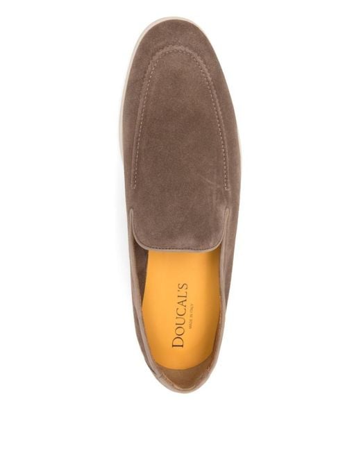 Doucal's Brown Suede Loafers for men