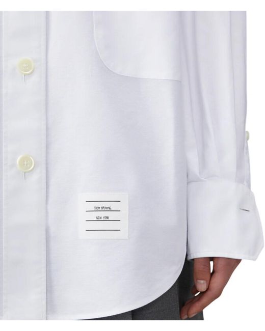 Thom Browne White Oversized Solid Shirt