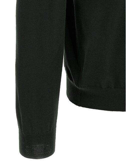 Zanone Green Wool Turtleneck Sweater for men