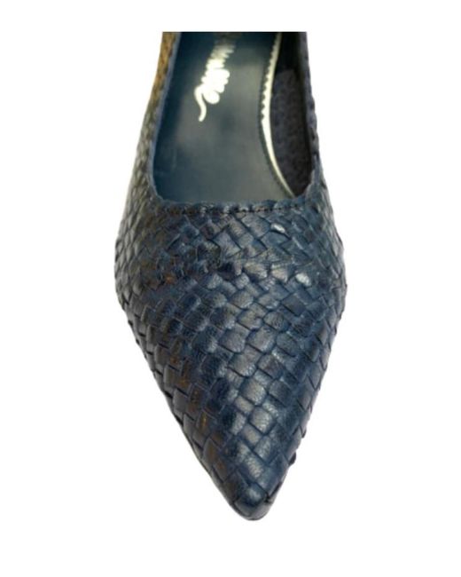LA ROSE Blue Pointed Toe Pumps