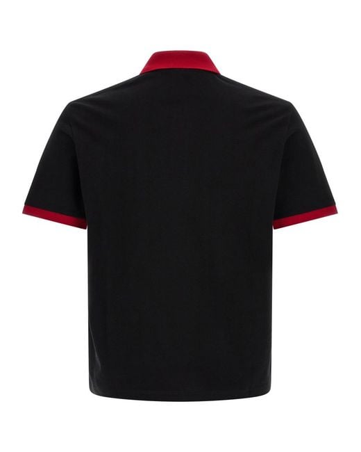 Versace Black Solid Shirt Collar Polo for men