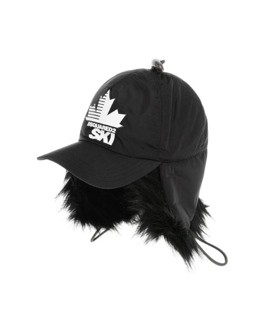 DSquared² Black Logo Baseball Cap for men