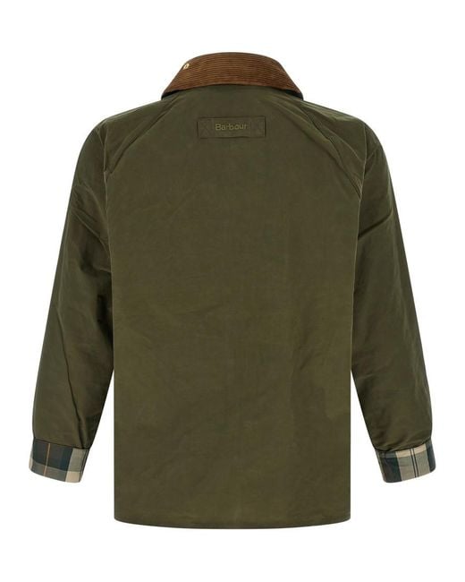 Barbour Green Solid Shirt Collar Jacket for men