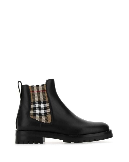 Burberry Black Checks Allostock Boots