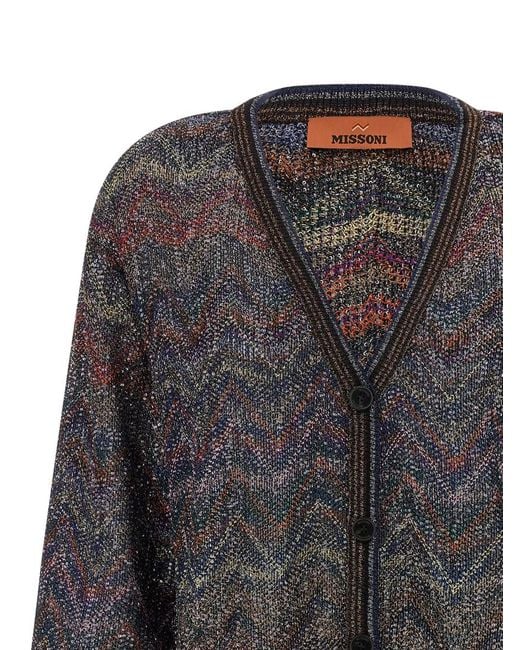 Missoni Gray Zigzag Pattern Cardigan