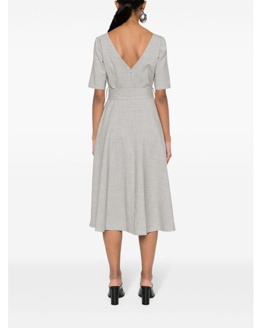 P.A.R.O.S.H. White Dart-Detail Dress