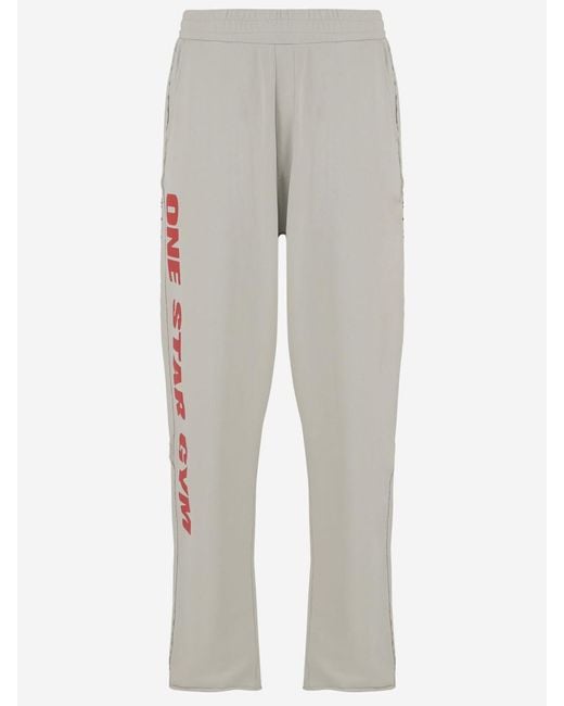 44 Label Group Gray Cotton Gym Jogger Pants for men