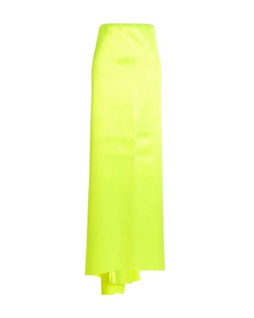 Sportmax Yellow Solid Maxi Skirt