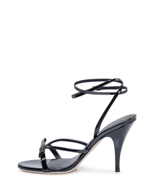 3Juin White Open-Toe Heels