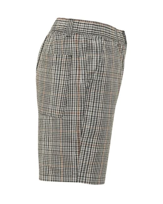 Barbour Gray Checks Shorts for men