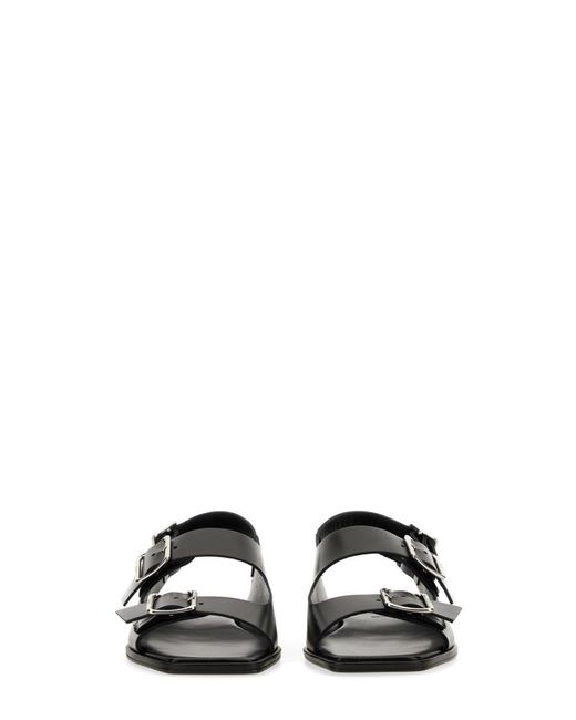 Aeyde Black Solid Sandals