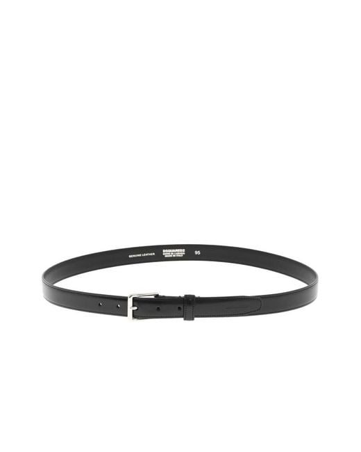 DSquared² White Solid Formal Belt for men