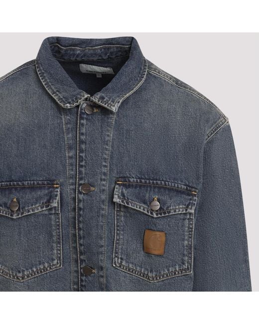 Carhartt Blue Lincoln Shirt Cotton Jacket for men