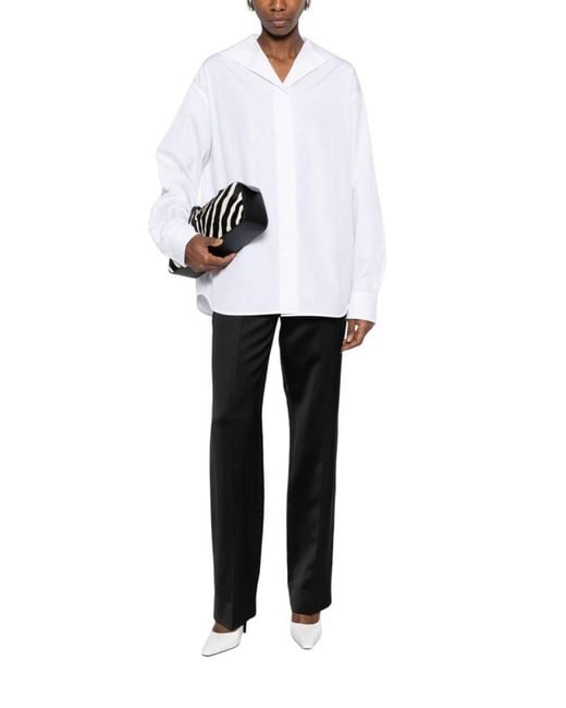 Totême White Relaxed Solid Shirt