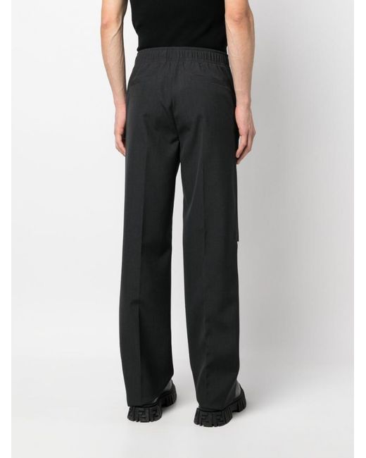 Givenchy Black Ripped Wool Trousers for men