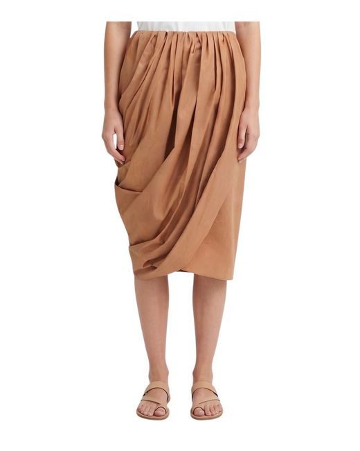 Chloé Brown Solid Knee Length Skirt