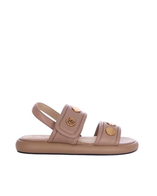 Pinko Brown Slingback Sandals