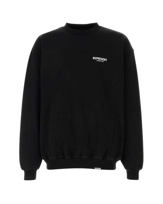 Represent Black Sweatshirt With Logo for men