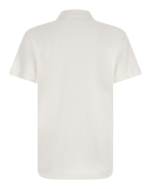 Versace White Solid Shirt Collar Polo for men