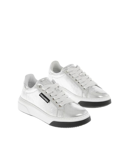 DSquared² White Logo Sneakers