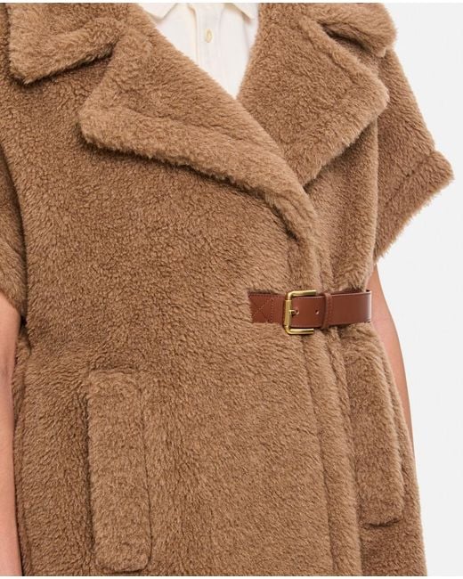 Max Mara Lanoso Cape in Brown | Lyst