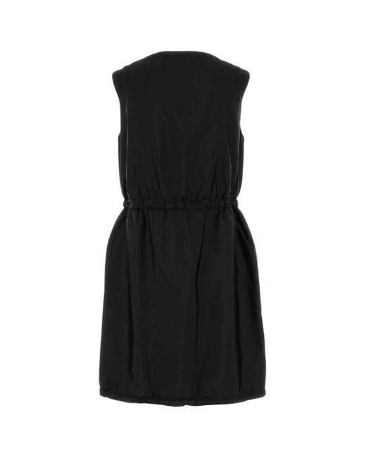 Prada Black Round Neck Mini Dress
