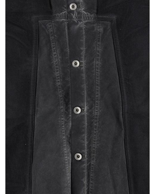 Rick Owens Black Solid Shirt for men