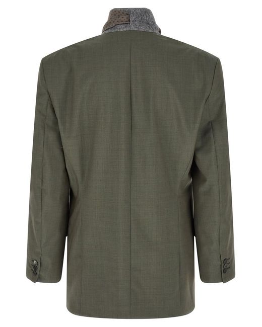 Magliano Green Solid Wool Blazer for men