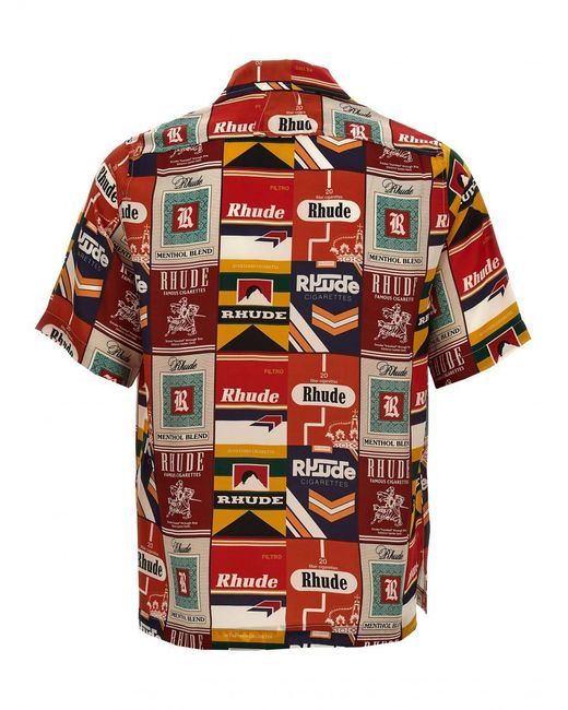 Rhude Red 'Cigaretta' Shirt for men