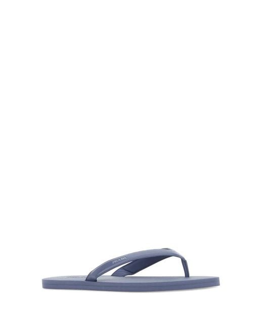 Prada Blue Slip On Slippers for men