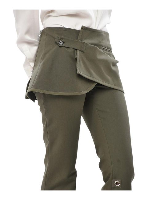 Courreges Green Slim Bootcut Pants