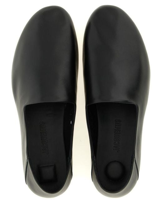 Jacquemus Black Solid Slippers for men