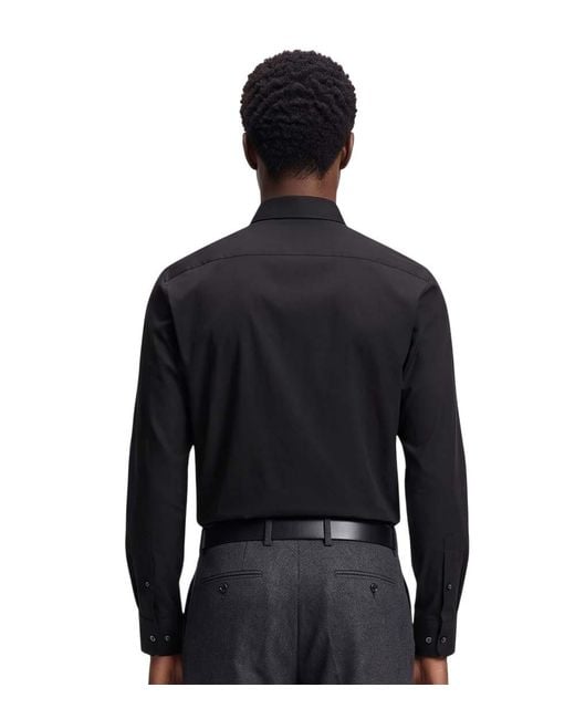 Boss Blue Regular Solid Shirts for men