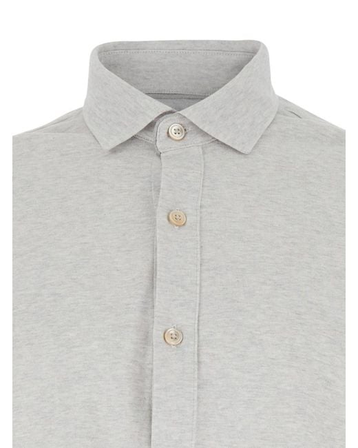 Eleventy White Solid Shirt for men