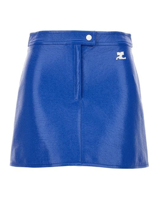 Blue vinyl skirt hot sale
