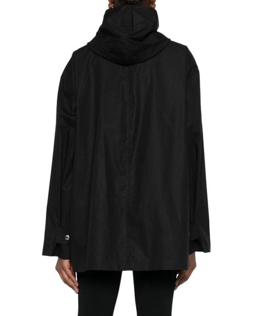 Totême Black Solid Hood Jacket