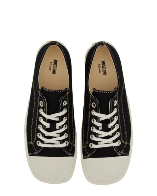 Moschino Black Low-Top Sneakers With Contrasting Accents for men