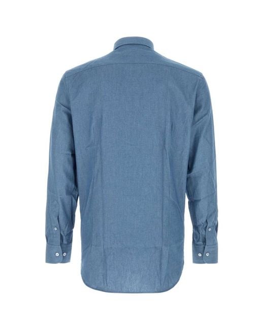 Etro Blue Regular Shirt for men